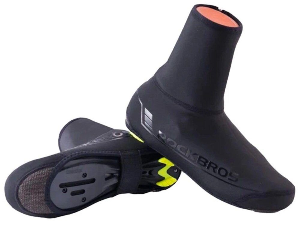 Ochraniacze na buty ROCKBROS LF1052-1 (rozmiar L / XL), ochraniacze, ochrona, zimno, wilgoć, Para czarnych ochraniaczy na buty rowerowe.