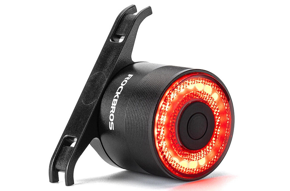 Lampka rowerowa ROCKBROS Q3 lampka na białym tle z mocnego, gładkiego aluminium odporny na zarysowania czy pęknięcia 3,4 cm długości do montażu pod siodełkiem