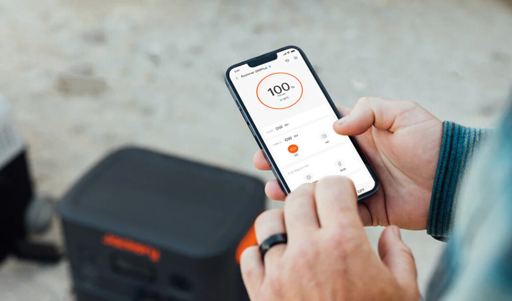 Stacja zasilania JACKERY Explorer 300 Plus EU modul Bluetooth Wi-Fi aplikacja mobilna Jackery App monitorowanie w czas rzeczywistym na Android i iOS