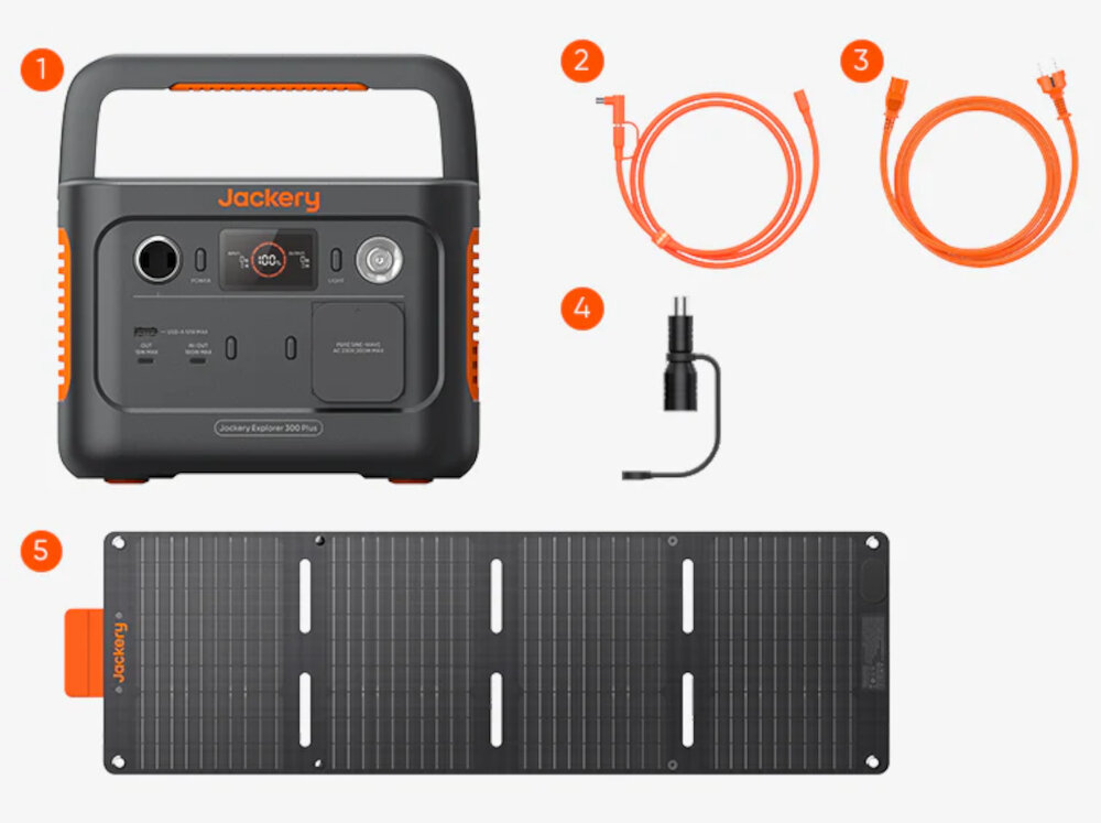 Stacja zasilania JACKERY Explorer 300 Plus EU + Mini panel 40W zestaw