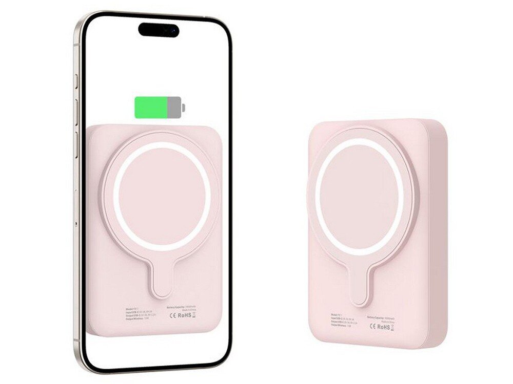 Powerbank TECH-PROTECT PB11 LifeMag MagSafe  obok smartfona  
