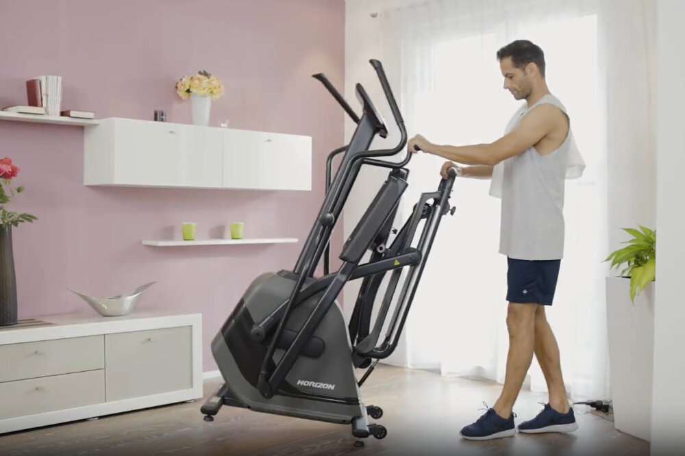 Orbitrek eliptyczny HORIZON FITNESS Andes 3.1 7kg 50.8cm wymiary 67 x 171 x 173 cm waga 77 kg do uzytku domowego maksymalne obciazenie do 136 kg skladana konstrukcja FEATHER LIGHT