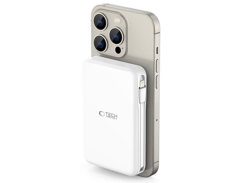 Powerbank TECH-PROTECT PB31 LifeMag MagSafe na smartfonie