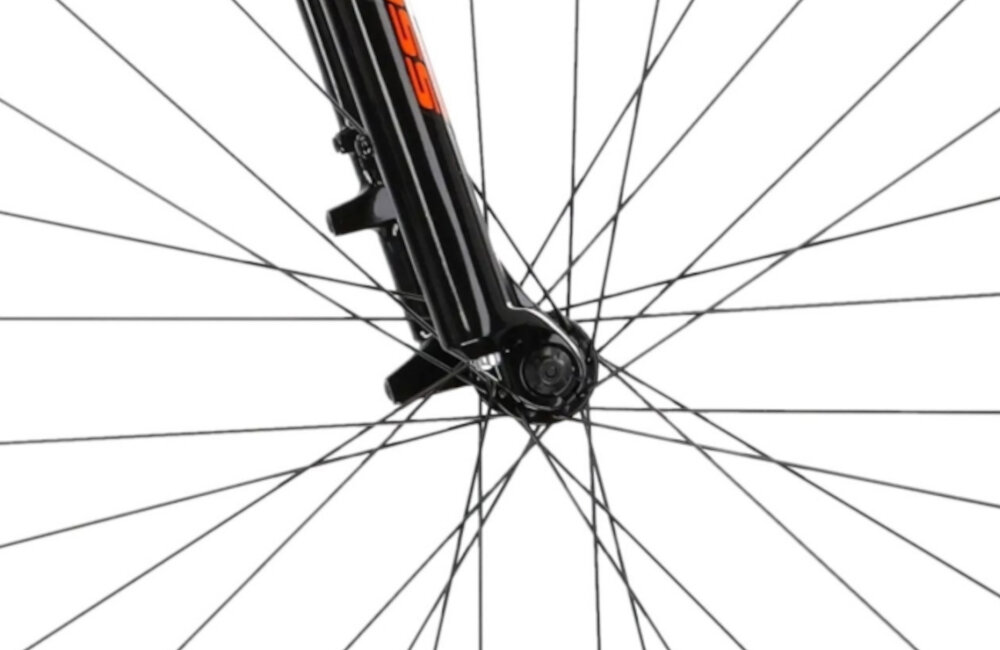 Rower górski MTB KROSS Hexagon 2.0 M21 27.5 cali męski Czarno-pomarańczowy uniwersalne zastosowanie do jazdy w miescie poza miastem w lesie na latwym i trudnym gorskim szlaku w niezbyt grzaskim blocie nie za glebokim piachu aluminiowe obrecze zachowanie regularnego ksztaltu kol stabilne trzymanie opony gwarancja bezpiecznej komfortowej jazdy