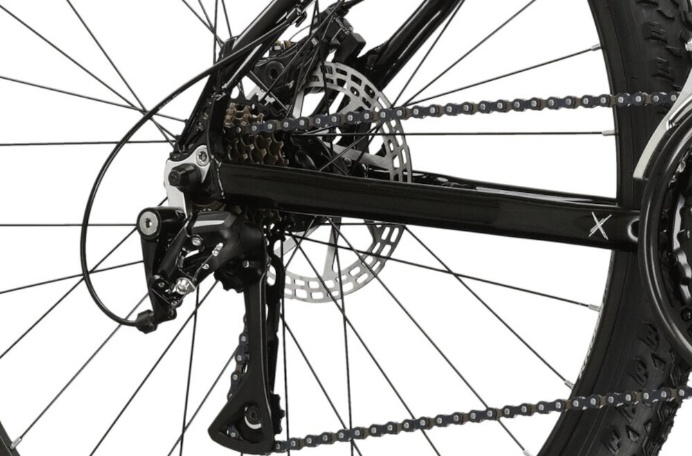 Rower górski MTB KROSS Berg JR 2.0 U19 27.5 cala Czarno-szary 21 przelozen przednia przerzutka SHIMANO Tourney tylna przerzutka SHIMANO Acera przezutki SHIMANO duza wytrzymalosc precyzyjne dzialanie plynna bezproblemowa zmiana biegow