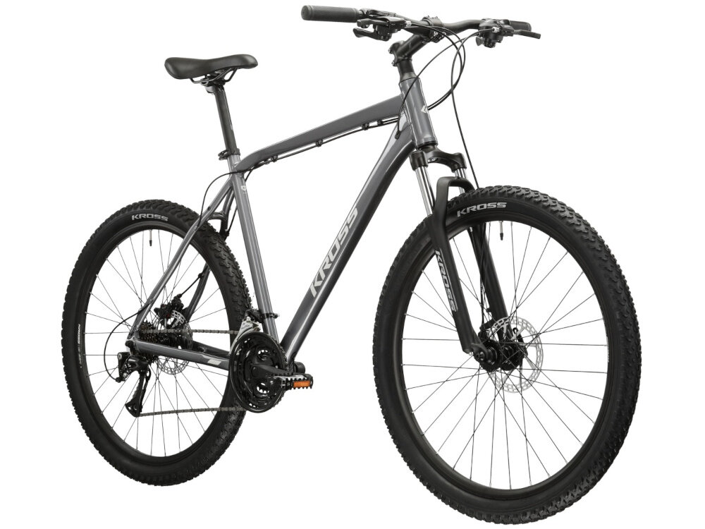 Rower górski MTB KROSS Berg 3.1 M19 27,5 cala męski Grafitowo-szary relaks pasja hobby do codziennej jazdy wypad za miasto rekreacja