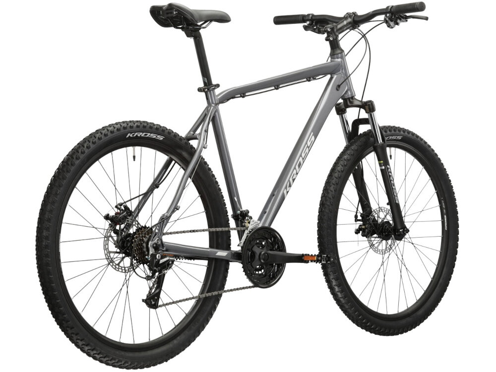 Rower górski MTB KROSS Berg 3.1 M19 27,5 cala męski Grafitowo-szary do jazdy rekreacyjnej dla mezczyzn szybki wygodny pojazd zwrotny latwo wchodzi w najtrudniejsze zakrety