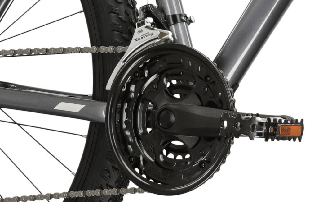 Rower górski MTB KROSS Berg 3.1 M19 27,5 cala męski Grafitowo-szary lekka wydajna konstrukcja korby Weel Top 24-34-42T/170 mm wolnobieg SUNRACE MFM2A niezrownana solidnosc wytrzyma bardzo duzy nacisk na pedaly