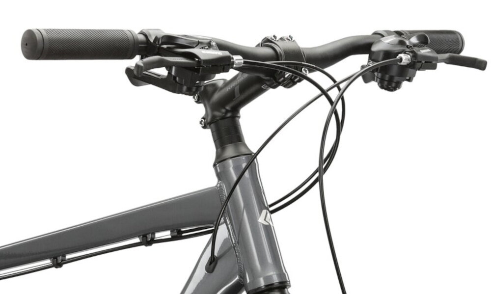 Rower górski MTB KROSS Berg 3.1 M19 27,5 cala męski Grafitowo-szary aluminiowa kierownica uchwyty pokryte specjalnym antyposlizgowym materialem wieksze bepieczenstwo