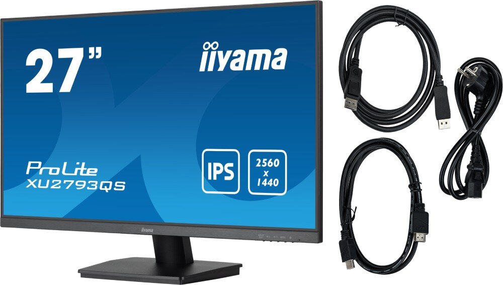 Monitor IIYAMA ProLite XU2793QS-B6 27 2560x1440px IPS 100Hz 1 ms [MPRT] opakowanie zestaw