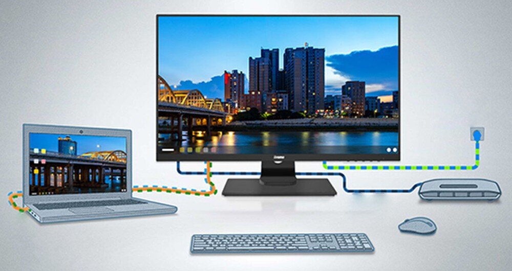 Monitor IIYAMA ProLite XUB2797QSN-W1 27 2560x1440px IPS 100Hz 1 ms [MPRT] stacja dokująca podłączenie LAN