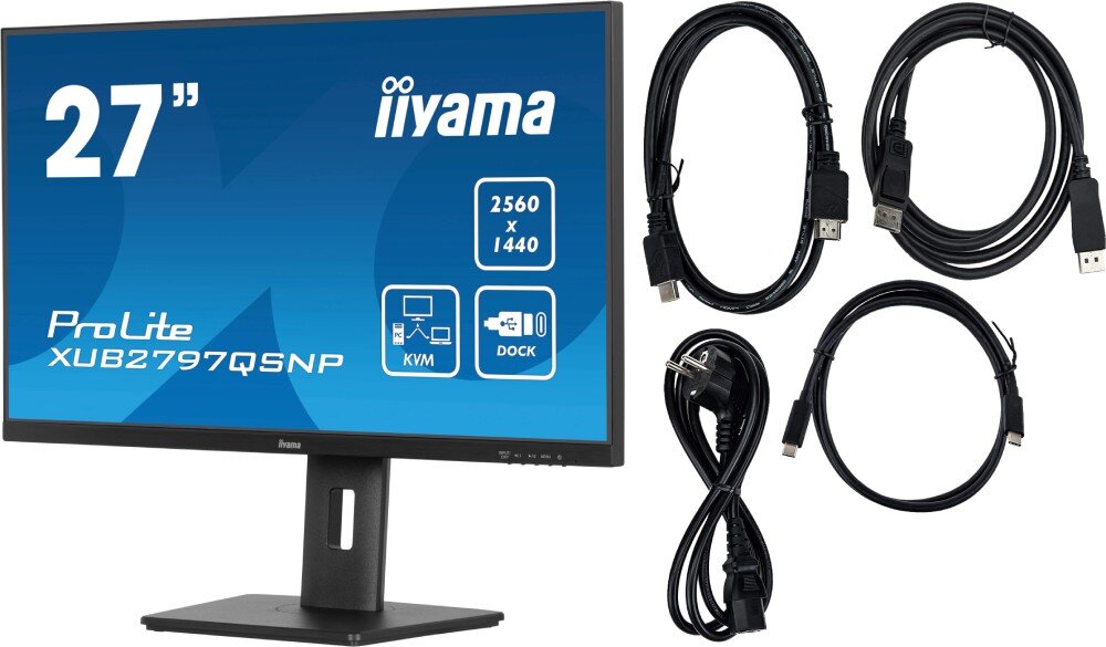 Monitor IIYAMA ProLite XUB2797QSNP-B1 27 2560x1440px IPS 100Hz 1 ms [MPRT] opakowanie zestaw