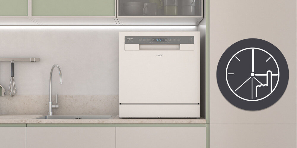 ZMYWARKA CANDY CP 8F9FFW RAPIDO Opóźnienie startu 1-23 h godzina czas planowanie rozpoczęcie zakończenie