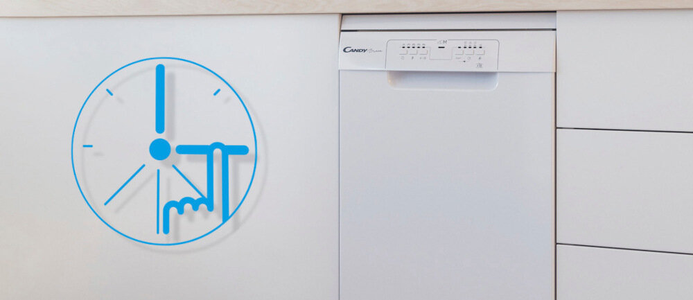 ZMYWARKA CANDY CDPH 2L1047W BRAVA planowanie czasu rozpoczęcie 3 6 9 godzin