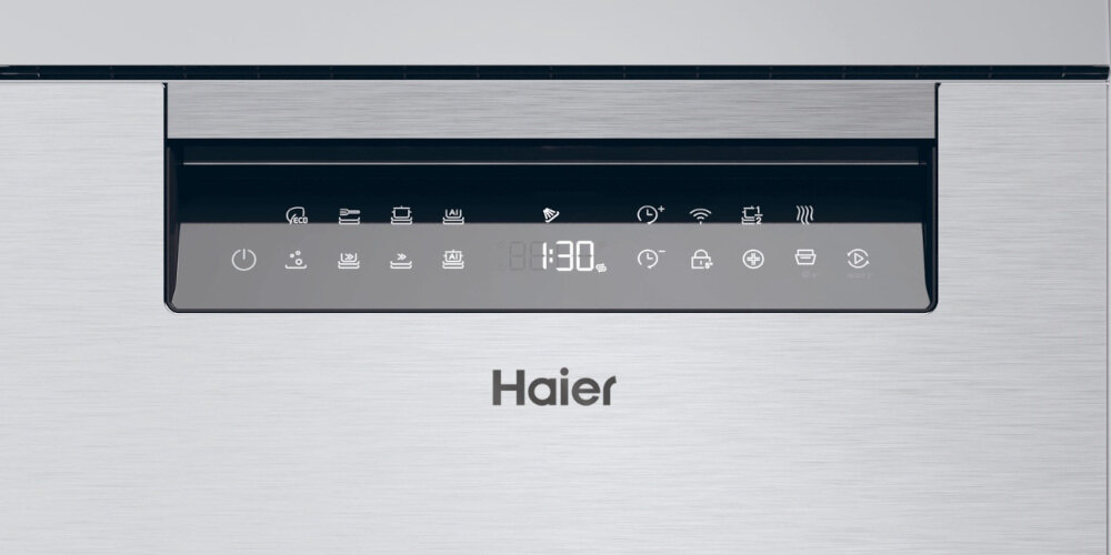 ZMYWARKA HAIER XF0C3TB0FX I-PRO SHINE SERIES 3, SLIM cicha praca komfort spokój niska emisja dźwięku 43 dB