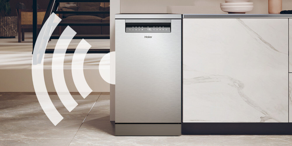 ZMYWARKA HAIER XF0C3TB0FX I-PRO SHINE SERIES 3, SLIM Zdalne sterowanie aplikacja wifi hon smartfon wskazówki informacje kontrola
