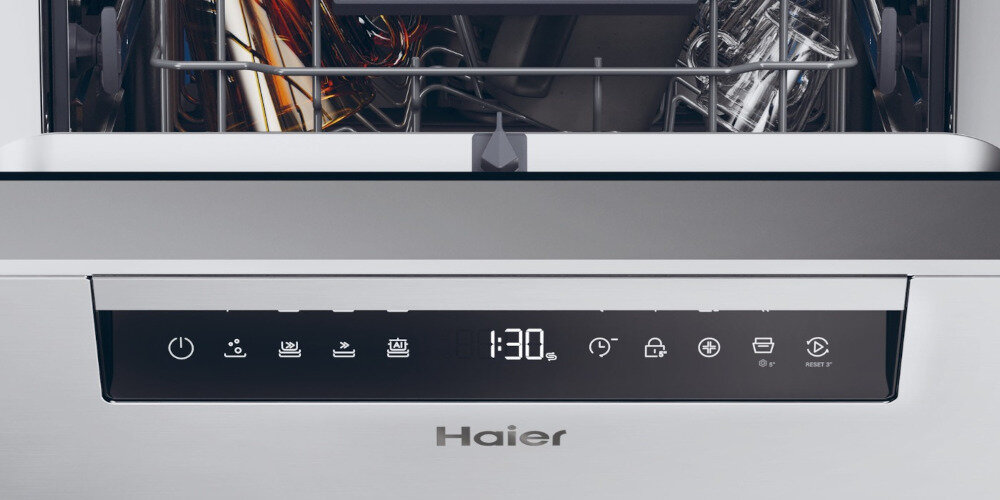 ZMYWARKA HAIER XF0C3TB0FX I-PRO SHINE SERIES 3, SLIM wysokie temperatury 75°C higiena zabrudzenia tłuszcz eliminacja bakterii zarazków dziecięce butelki akcesoria