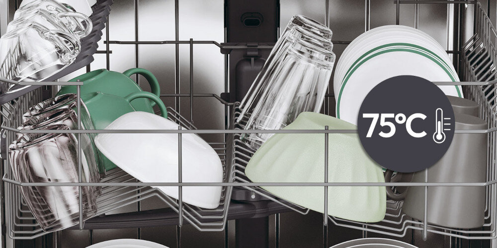 ZMYWARKA CANDY CF 3C7L0X RAPIDO H20 Skuteczna dezynfekcja w 75°C maksymalna higiena usuwanie bakterii zarazków