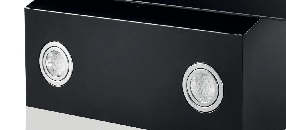 OKAP WHIRLPOOL WHVS 61F LT DP K oświetlenie LED jasne światło oszczędność energii podwójna listwa