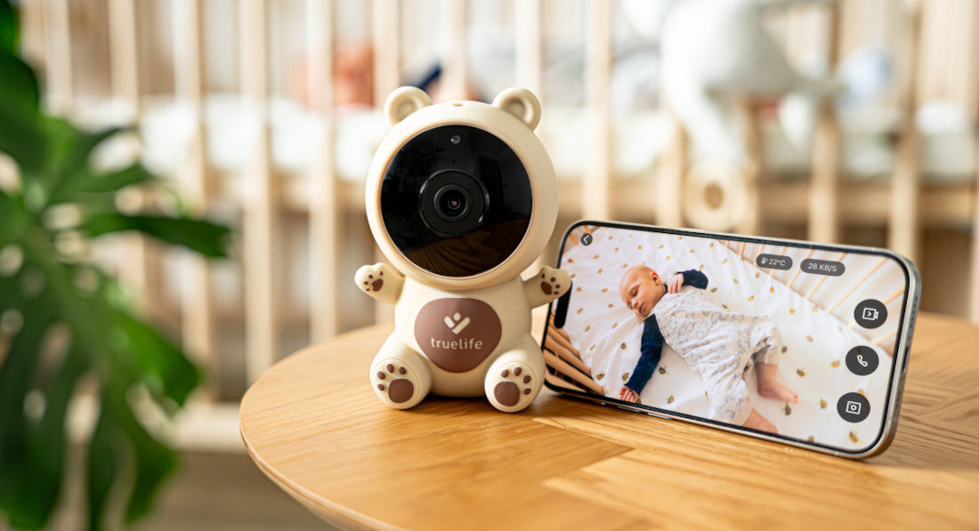 Niania elektroniczna TRUELIFE NannyCam S3 Smart wygląd prezentacja design wizualizacja lifestyle