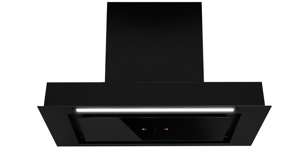 OKAP AFRELLI PIANO GESTO CZARNY MAT instalacja podszafkowa szerokość 59,5 cm zabudowa montaż podszafkowy