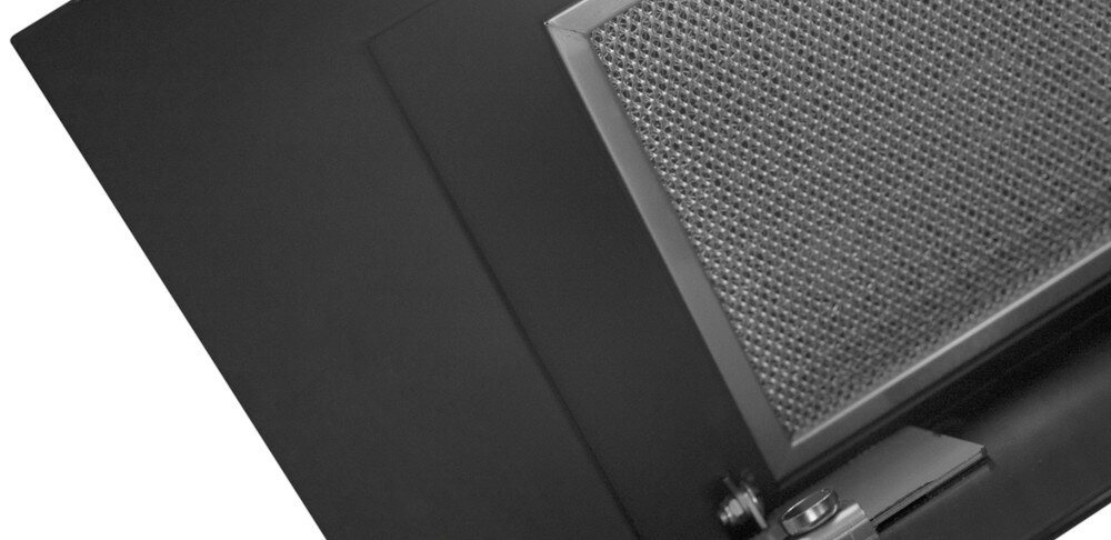 OKAP AFRELLI PIANO GESTO CZARNY MAT filtr aluminiowy przeciwtłuszczowy usuwanie brudu zapachów filtrowanie siateczka bez alergenów zarazków