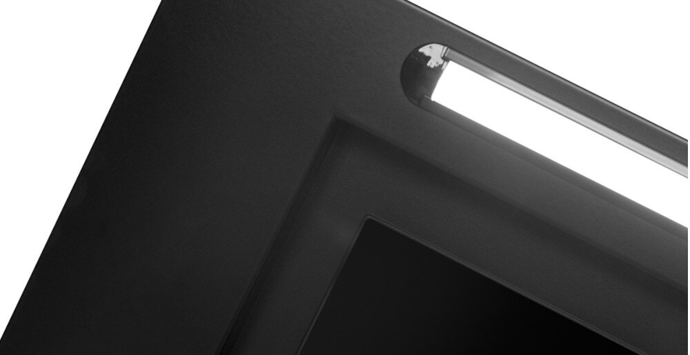 OKAP AFRELLI PIANO GESTO CZARNY MAT Oświetlenie LED widoczność energooszczędne żarówki światło