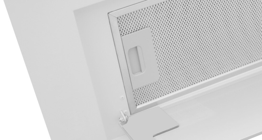 OKAP AFRELLI PIANO GESTO BIAŁY MAT filtr aluminiowy przeciwtłuszczowy usuwanie brudu zapachów filtrowanie siateczka bez alergenów zarazków