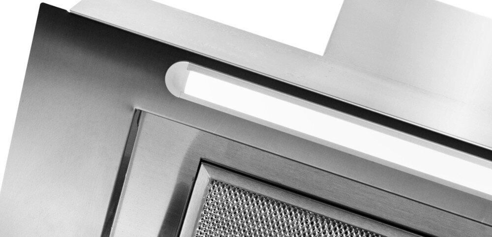 OKAP AFRELLI PIANO GESTO INOX/CZARNY Oświetlenie LED widoczność energooszczędne żarówki światło