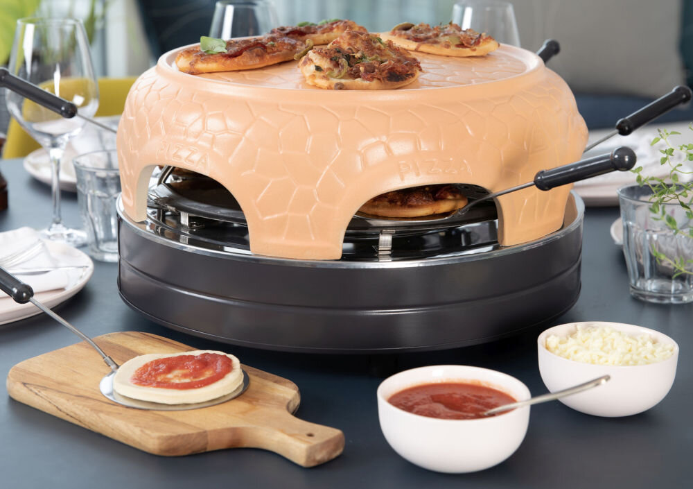 Piec do pizzy GASTRONOMA 18310017 42 cm Technologia pieczenia dla 6 osób ceramiczna kopuła równomierne pieczenie moc automatyczny termostat precyzja kontrola temperatura