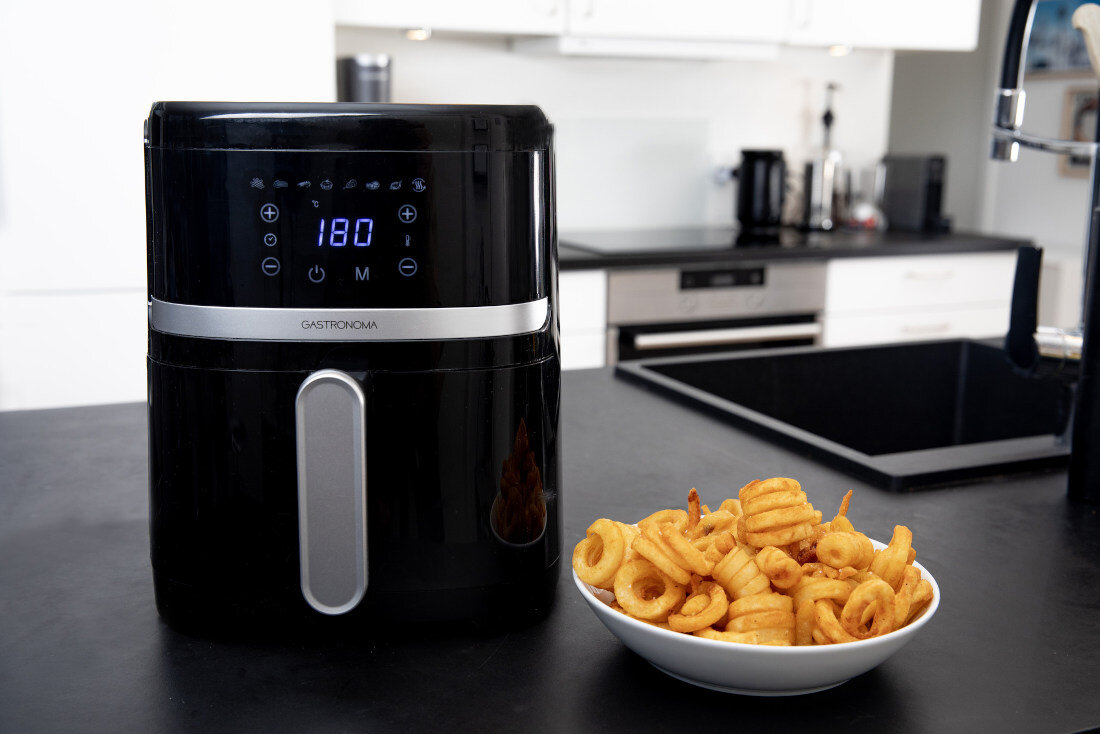Air Fryer Frytkownica beztłuszczowa GASTRONOMA 18290005 pojemność posiłki przygotowywanie zdrowie frytki kurczak pieczenie potrawy