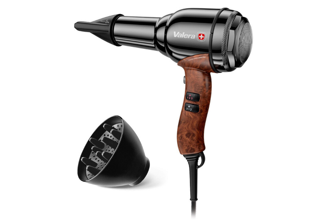 Suszarka VALERA Swiss Steel Master Czarny 2100W lekki silnik AC-PERFORMANCE cicha praca waga suszenie