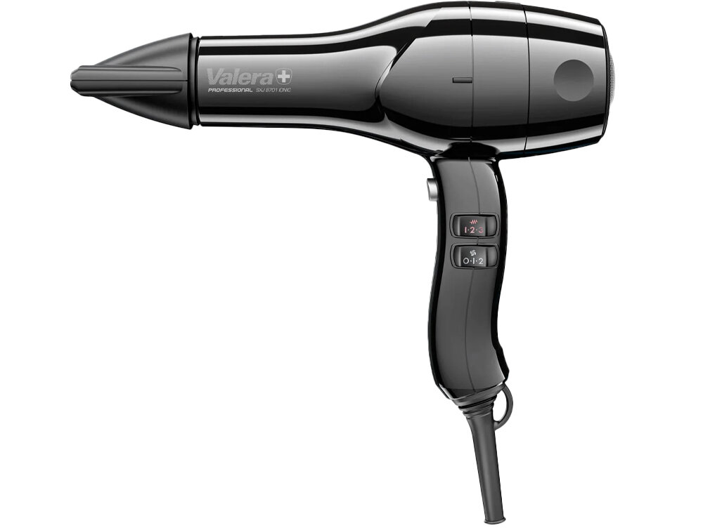 Suszarka VALERA Swiss Silent Jet 8701 RC 2200W Luksusowy komfort kwintesencja szwajcarskiego rzemiosła cicha praca wydajna silnik AC-Performance łatwe trzymanie ergonomiczny uchwyt komfort wszechstronność stylizacja