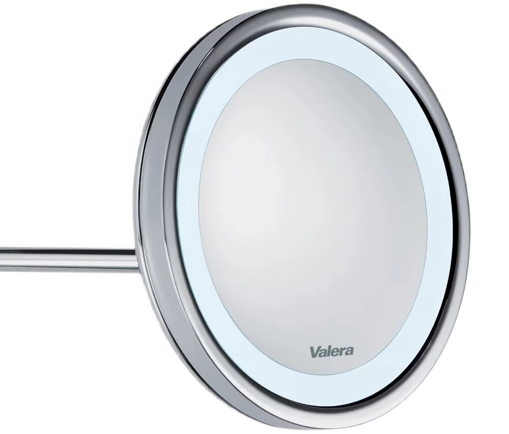 Lustro VALERA Optima Light One trzykrotne powiększenie rama długość regulacja obrót łatwe dopasowanie preferencje użytkowanie wykonanie stal chromowane wykończenie średnica stopień ochrony IP 44