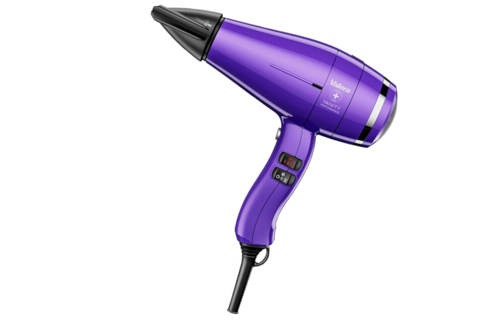 Suszarka VALERA Vanity Performance RC Fioletowy 2400W stylowa moc rezultaty ultracicha waga wygoda użytkowanie stylizacja 3-metrowy kabel SuperFlex z ROTOCORD