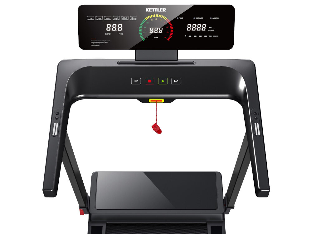 Bieżnia elektryczna KETTLER Sprinter 1.1 1287W 16 km-h czytelny wyswietlacz LCD modul Bluetooth aplikacje Kinomap Zwift trening dostosowany do potrzeb