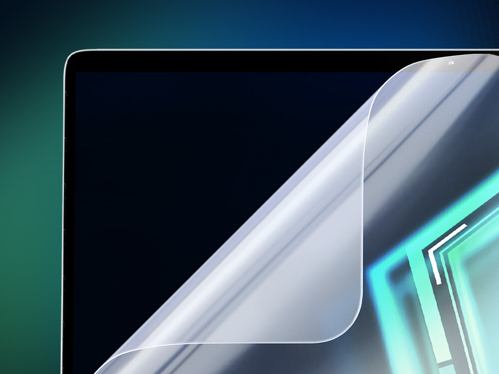 Folia prywatyzująca 3MK Privacy 2-Way montowanej na ramce dwustronna folia na ekran matowa błyszcząca matowa redukuje odbicia światła i odciski palców - odgięty narożnik folii