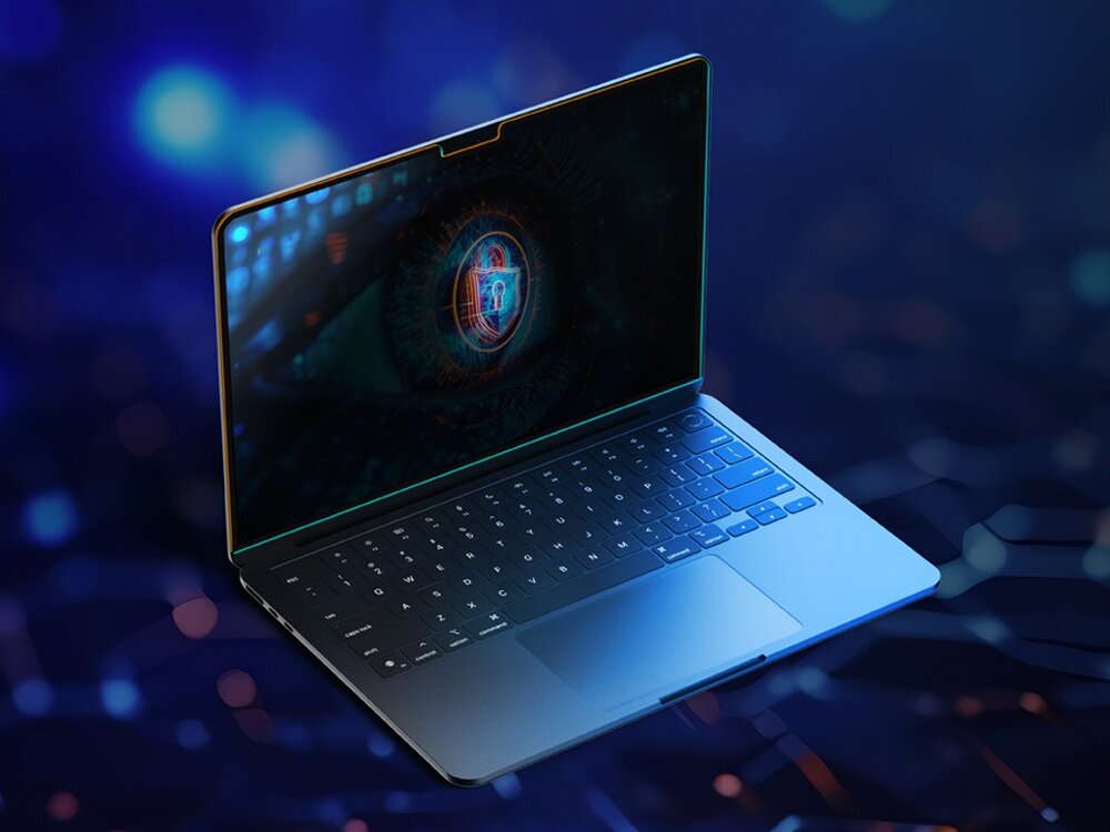 Filtr prywatyzujący 3MK Privacy filter do Apple MacBook   wizualizacja ochrony       