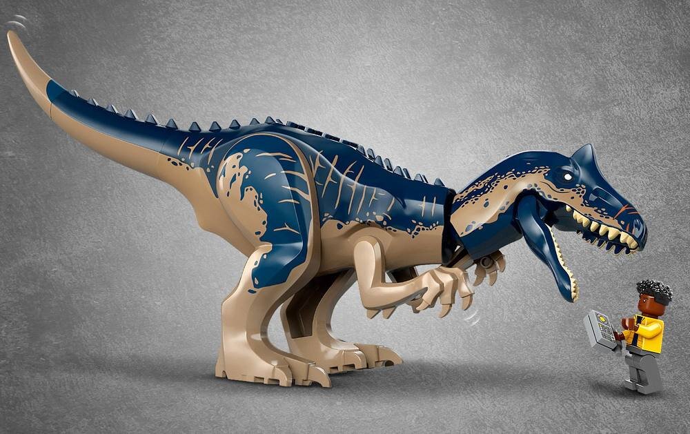 LEGO 76966 Jurassic World Dinomisje: ciężarówka do transportu allozaura figurka