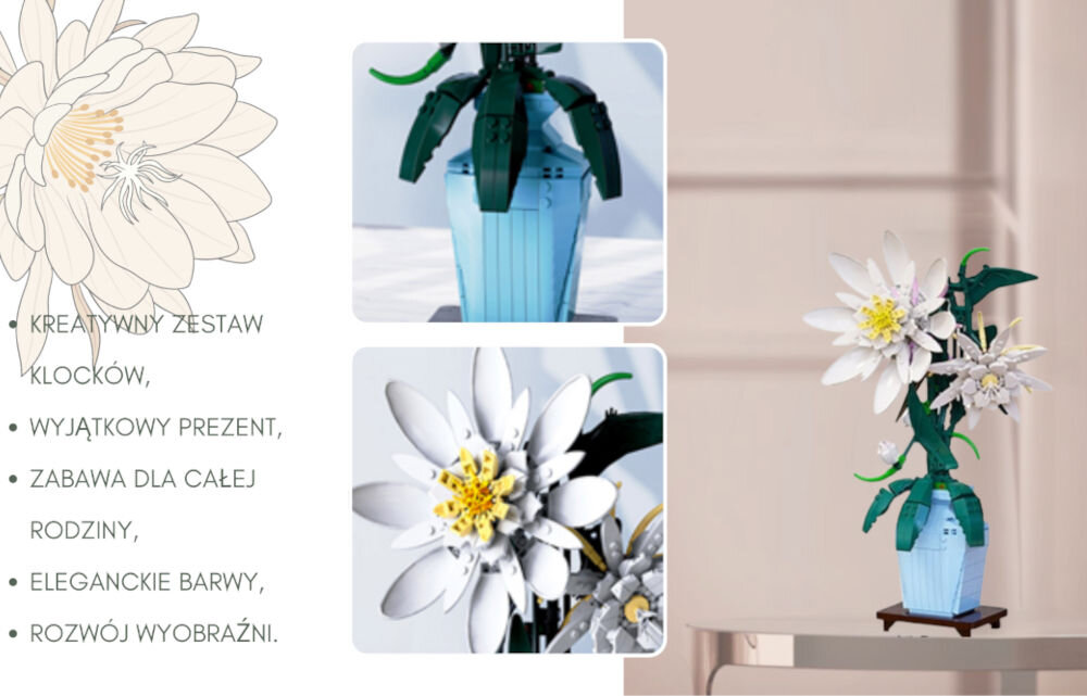 Klocki plastikowe QBI Epiphyllum Kwiaty w wazonie 1081280
