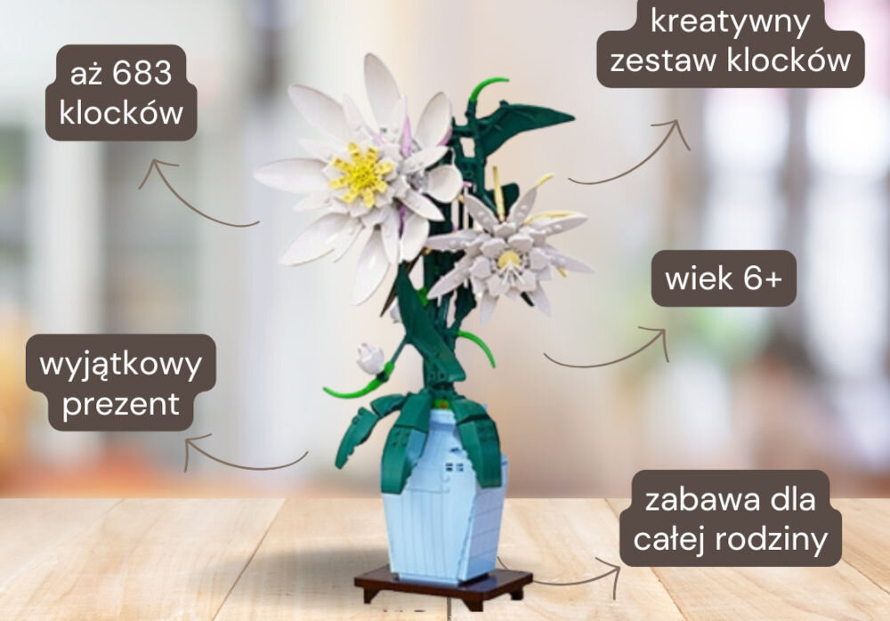 Klocki plastikowe QBI Epiphyllum Kwiaty w wazonie 1081280