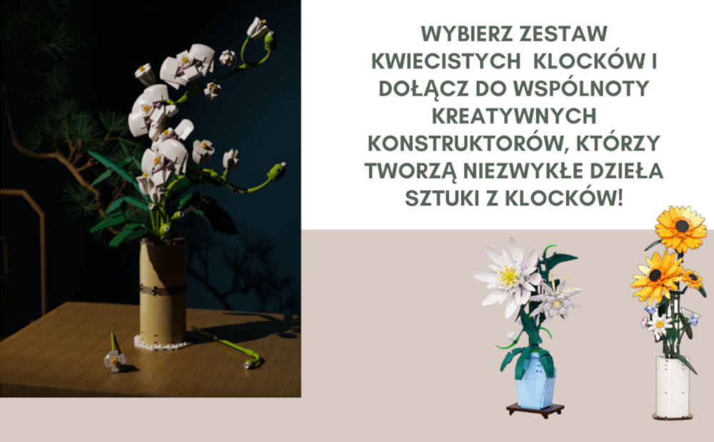 Klocki plastikowe QBI Orchidea bukiet 1081252