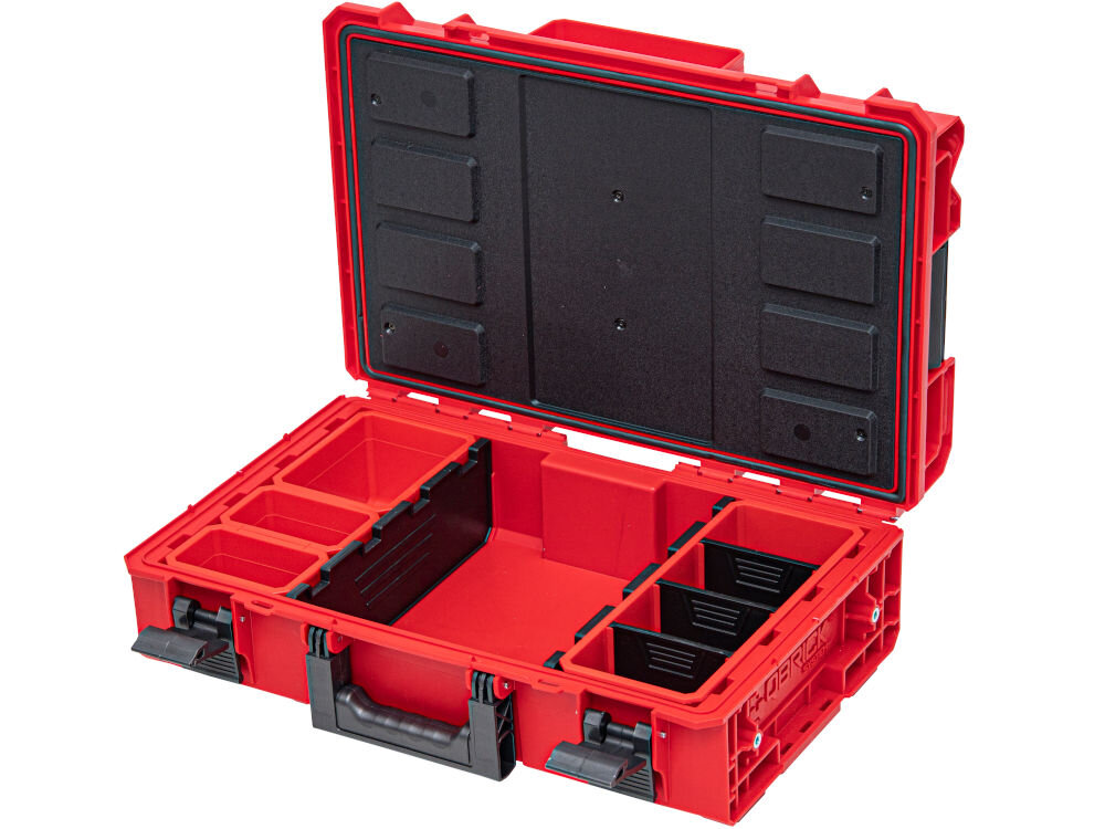Skrzynia na narzędzia QBRICK ONE 200 2.0 Profi Red Ultra HD Custom Qbrick System ONE 200 wymiary Custom inserty gwintowane personalizacja