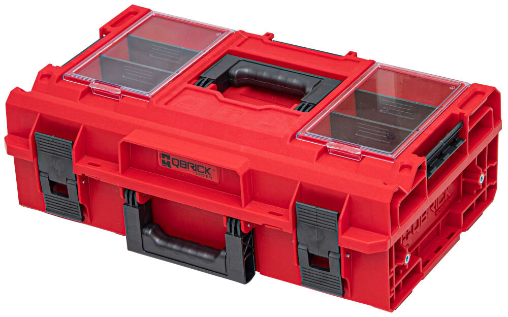 Skrzynia na narzędzia QBRICK ONE 200 2.0 Profi Red Ultra HD Custom Qbrick System ONE 200 wymiary Custom inserty gwintowane personalizacja