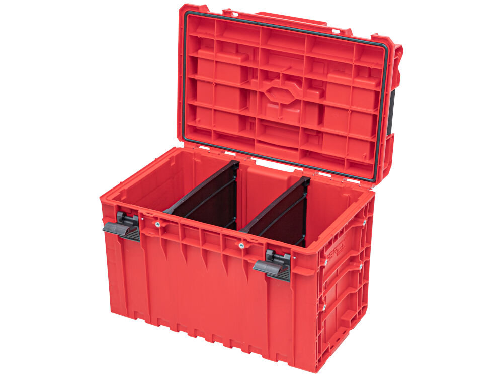Skrzynia na narzędzia QBRICK ONE 200 2.0 Profi Red Ultra HD Custom Qbrick System ONE 200 skrzynia narzędziowa organizacja narzędzi kubełki przegrody