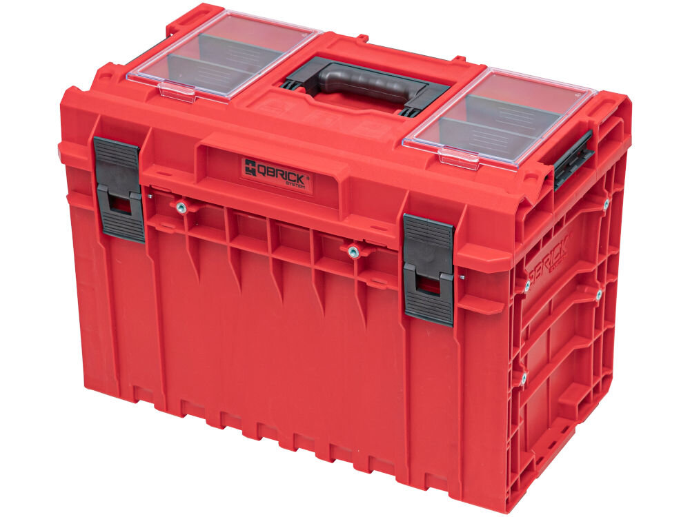 Skrzynia na narzędzia QBRICK ONE 200 2.0 Profi Red Ultra HD Custom Qbrick System ONE 200 pokrywa Profi organizery poliwęglan przegródki
