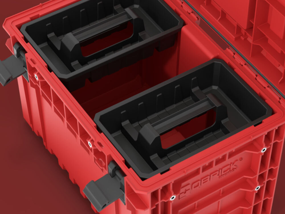 QBRICK System ONE 450 2.0 Vario Red Ultra HD pojemna skrzynia narzędziowa tacki przegrody organizacja