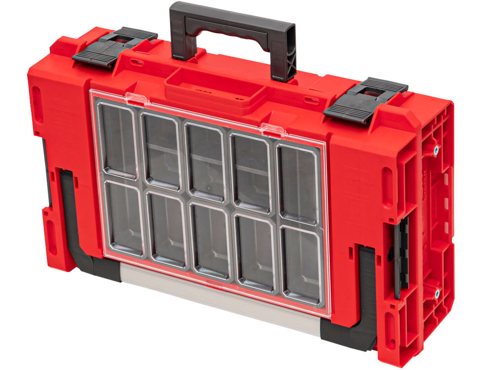 Skrzynia na narzędzia QBRICK ONE 200 2.0 Expert Red Ultra HD Custom Qbrick System ONE 200 RED ULTRA HD skrzynia narzędziowa inserty gwintowane M8 personalizacja wymiary