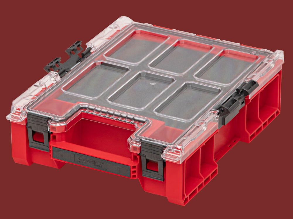 QBRICK System ONE M Plus 2.0 MFI Red Ultra HD modułowy organizer warsztatowy odporność udarowa