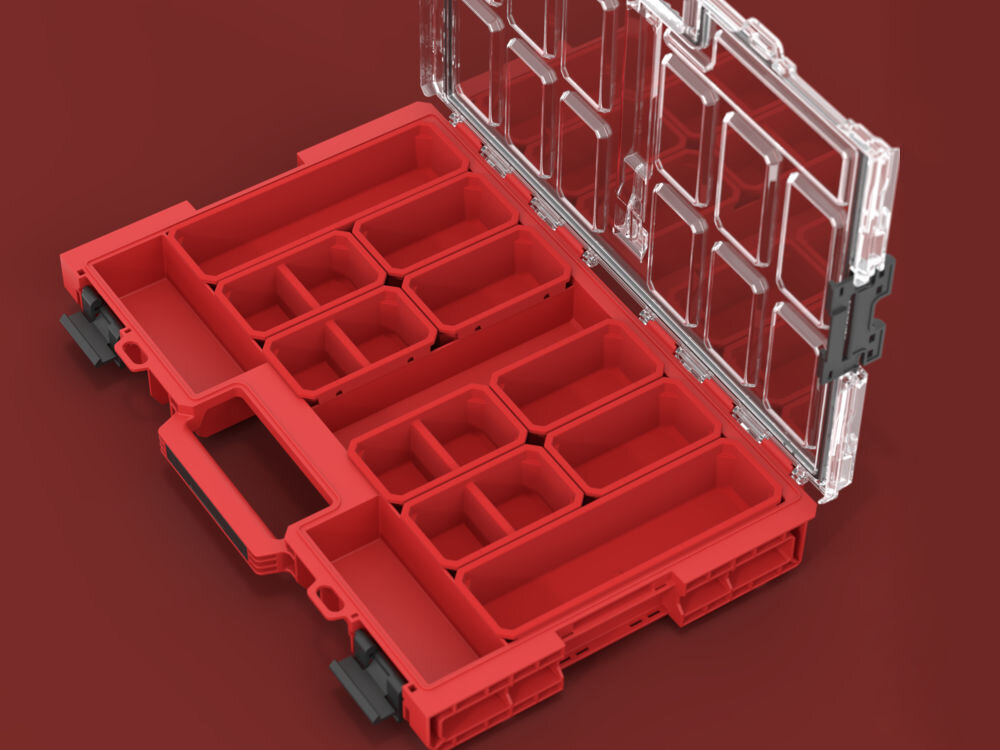 QBRICK System ONE L 2.0 Red Ultra HD kubełki pokrywa poliwęglanowa uszczelka ochrona